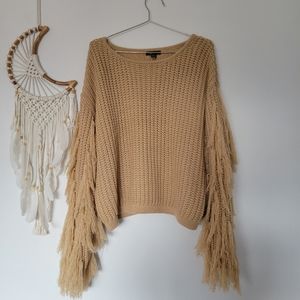 &merci Fringe Sleeve Knit Sweater